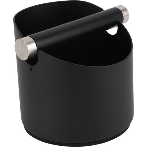 Bac à marc de café en acier inoxydable avec barre de choc amovible, diamètre 114 mm (4,5 pouces), noir (1/5)