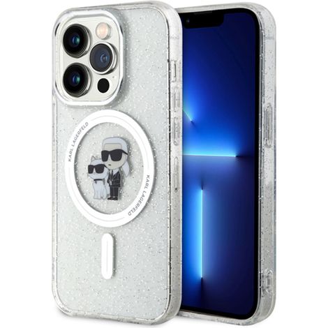 Karl Lagerfeld Karl & Choupette Glitter Magsafe - iPhone 15 Pro Hülle (Transparent) (1/5)