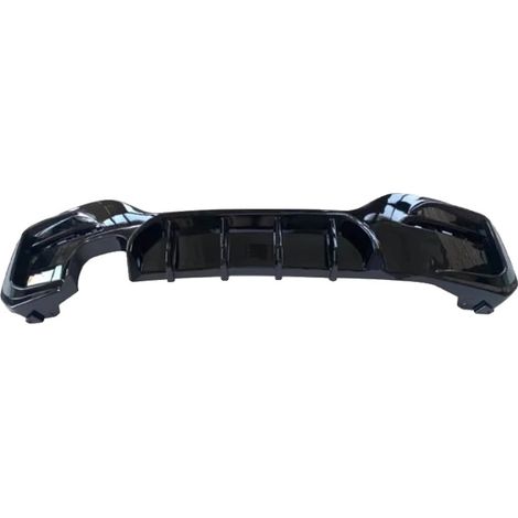 Difusor trasero para parachoques, plástico ABS de alta calidad, mejora estética deportiva, negro brillante. (1/2)