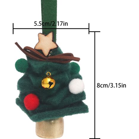 Ornement suspendu sapin miniature vert en feutrine, décoration festive pour sapin de Noël