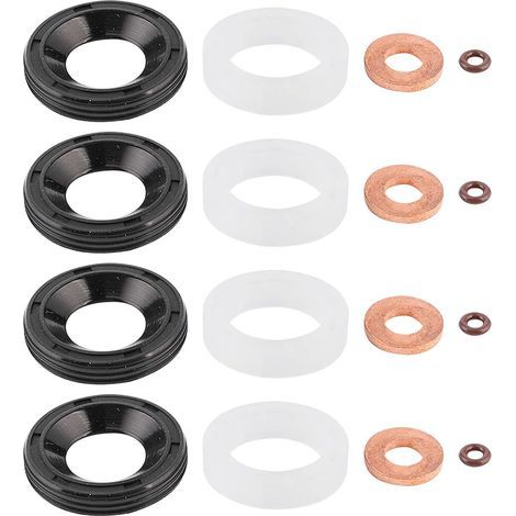Lntyq 16 Pcs Kit de Joint Injecteur 1.6 HDI, Rondelle D'étanchéité D'injecteur Diesel Remplacement Compatible avec Citroen, Peugeot Accessoires Universels d'Huile D'injecteur(1982A0) (1/5)