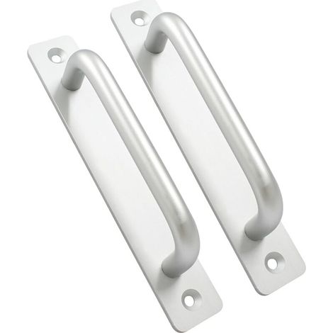Türgriff aus Aluminiumlegierung, Schranktürgriff, 160 mm Lochabstand, 2 Stück, silber (1/5)