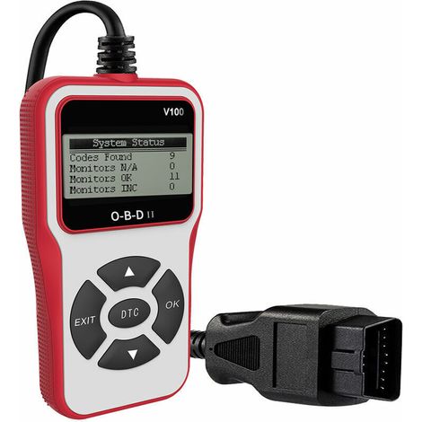 Lecteur universel de code de défaut de moteur de voiture de scanner d'OBD II EOBD OBD 2 PEUT outil diagnostique de balayage pour des voitures de protocole d'OBD II depuis 1996 - rouge Autres pi (1/5)