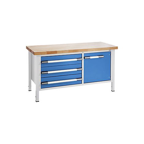 Banco de trabajo de altura regulable  bastidor modular  anchura
