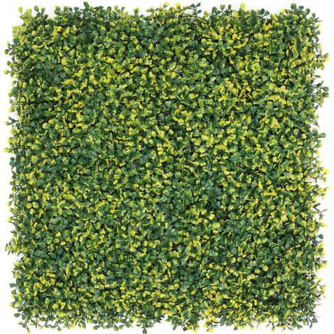 WellHome Seto Artificial 100x100cm, Jardin vertical de hojas Verdes diseño moderno (1/5)