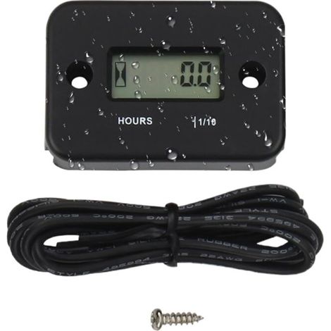 Compteur de vitesse inductif - Accessoire de moto LCD étanche - Écran numérique pour moteur avec vis - Pour tondeuse à gazon ATV générateur de pression moto (1/5)