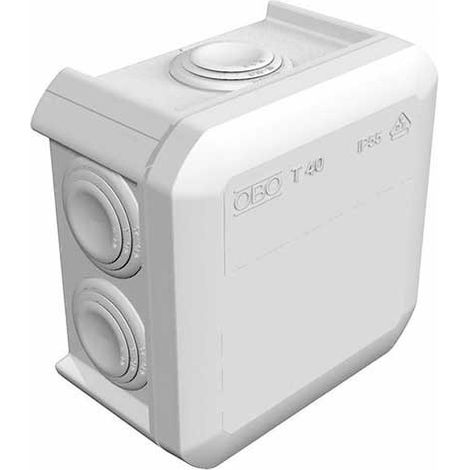 OBO Bettermann 2007045 Scatola di derivazione T40 termoplastico grigio chiaro con ingressi 7xM25 IP55 (1/2)
