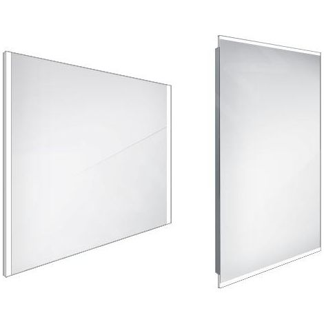 Nimco - Miroir avec éclairage LED, 80x70 cm, aluminium ZP 11003 (1/3)
