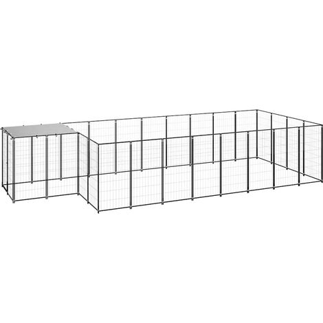 Chenil Noir 10,89 m² Acier