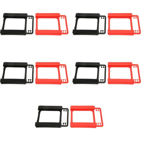 Lot de 10 supports disque dur 2,5 pouces, dissipation thermique, haute compatibilité, rack HDD, plateau SSD. (1/5)