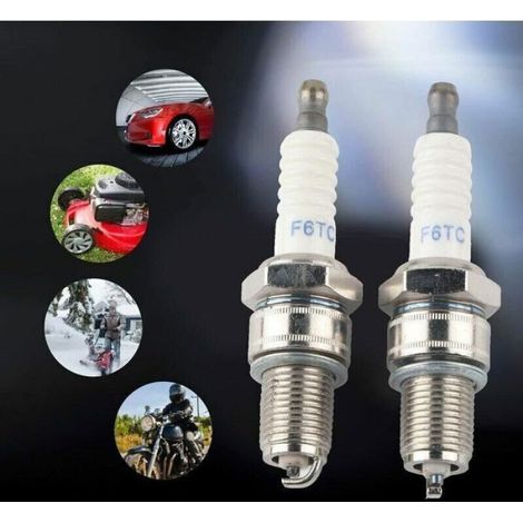 Bougie D Allumage F6RTC - Moteur Tondeuse À Gazon MTD OHV - Lot De 2 Pièces (1/4)