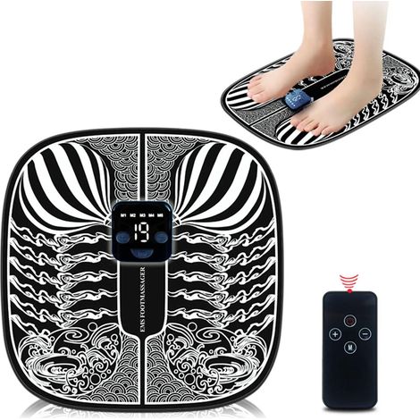 Tapis de massage électrique pour les pieds, boîtier amovible, rechargeable par USB, pour femmes et hommes-AquaForge