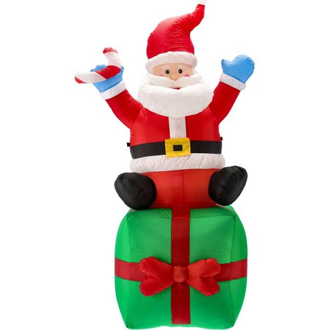 Aga Babbo Natale gonfiabile con LED 185 cm (1/5)