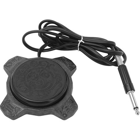 Pédale de tatouage antidérapante, interrupteur stable avec câble silicone argenté de 1,85 m (1/5)