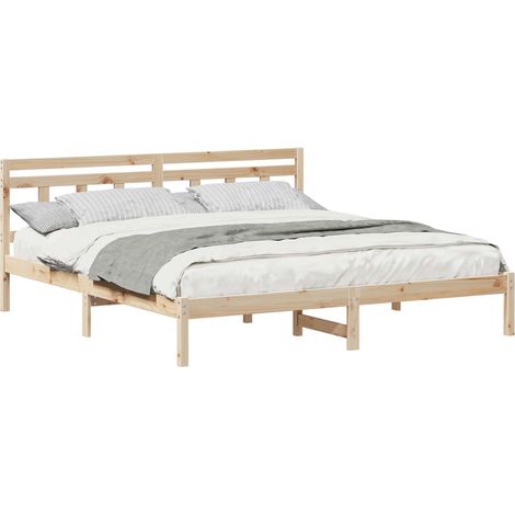 Maison Exclusive - Bettrahmen Braun 180 x 200 cm Massives Kiefern