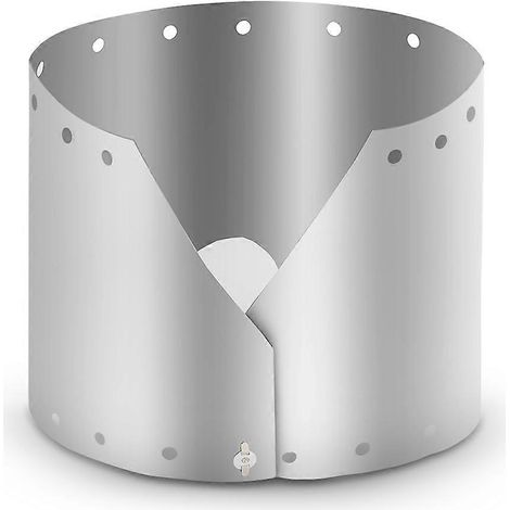 Pare-vent ultraléger 15/19 cm pour réchaud de camping à gaz. Pare-vent en titane pour réchaud de camping. (1/5)