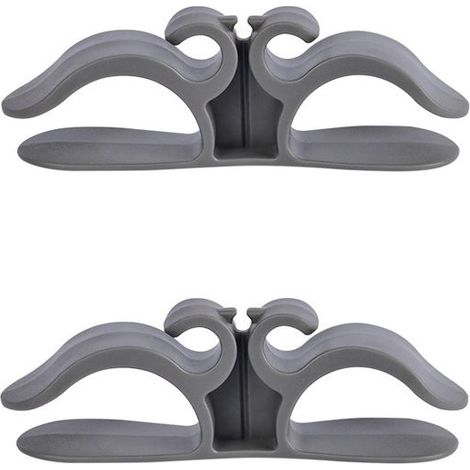 Enrouleur de câble cuisine 9,6 x 3 cm gris – Organisateur compact multifonction pour appareils électroménagers, lot de 2 pièces (1/5)