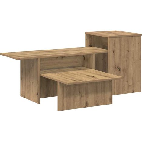 Table console，Table d'appoint，Bout de canapé，Meuble d'entrée Chêne artisanal 91,5 x 35 x 38,5 cm