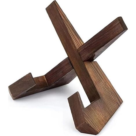 Porte Livre de Cuisine Bois, Presentoir Livre Assemblable, Support de livre de cuisine en bois pour présentoir (1/5)