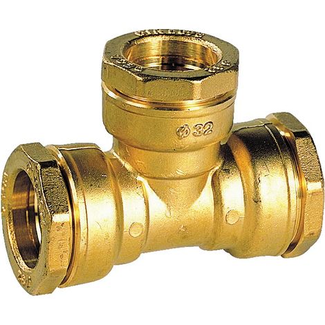 Té PE laiton eau serrage ext 40