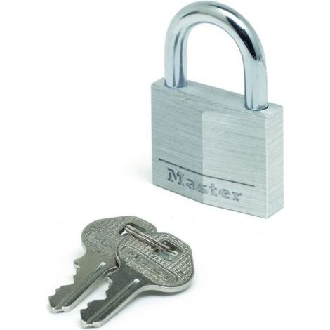 Master-lock Candado de aluminio macizo 40 mm doble bloqueo (1/2)