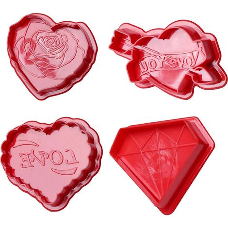 Moule à biscuits 3D à presser, motif dessin animé, décoration de gâteau pour la Saint-Valentin, cadeau (1/5)