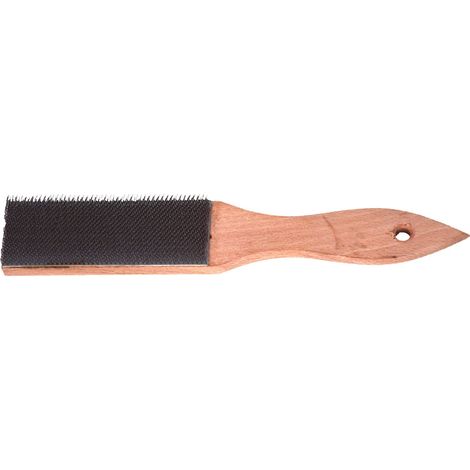 Spazzola per Lima 115 x 40 mm Raspa con Manico in Legno Masidef