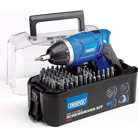 Draper 3.6V Cordless Li-ion Screwdriver Kit with 1 Battery - Storm Force Model 83568 (1/5)