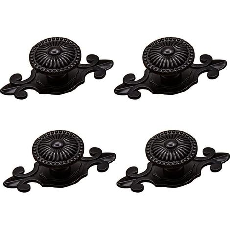 Set di 4 pomelli rotondi vintage per porte - Maniglie per cassetti con viti - Maniglie per armadi e mobili per la casa