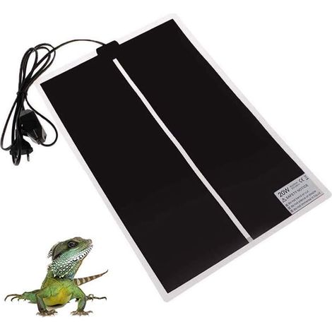 Tapis chauffant pour reptiles - 20 W 41,9 x 27,9 cm (environ) - Tapis chauffant étanche avec contrôle de la température - 41,9 x 27,9 cm (1/5)