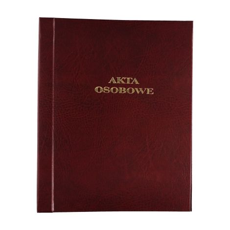 Cartella portadocumenti personale con copertina rigida, formato A4, colore bordeaux.