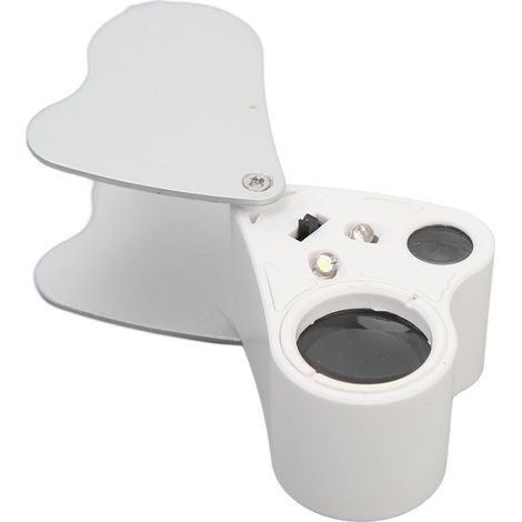 Microscope de poche miniature portable à double objectif 30x/60x avec éclairage LED et loupe intégrée. Idéal pour l'observation des plantes, des circuits, des pièces de monnaie et des timbres. (1/5)