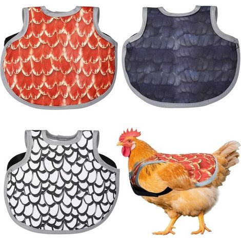 Montura de 3 piezas para pollos con correas ajustables