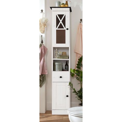 CORNELIATable basse avec plateau relevable en mélaminé blanc (1/5)