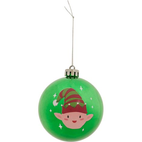 Déco Sapin Boule de Noël D 8 cm Vert déco Lutin - Feeric Christmas (1/2)