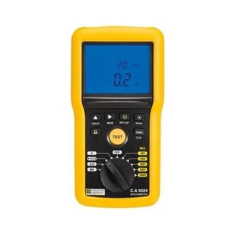 Chauvin Arnoux C.A 6524 Comprobador de aislamiento amarillo