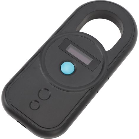 Lecteur de micropuces pour animaux de compagnie, interface USB, haute sensibilité, portable et rechargeable, capacité de stockage de 128 puces, scanner d'identification pour animaux de compagnie, noir (1/5)