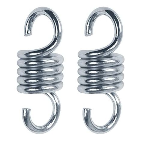 Lot de 2 Crochets de Suspension Robustes, Capacité de Charge 317,5 kg, Ressorts de Support pour Hamac, Chaise de Porche et Balançoire Extérieure (1/4)