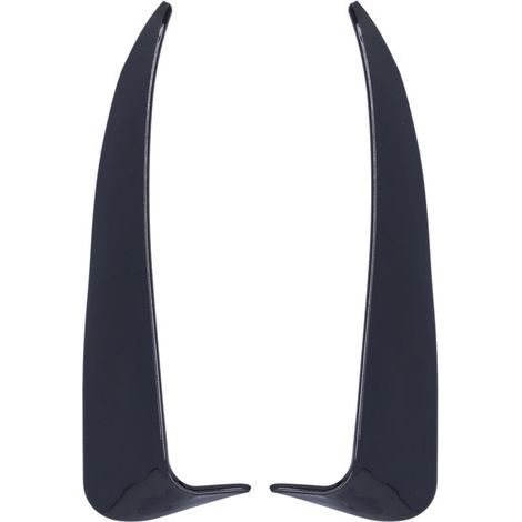 2-teiliger Heckstoßstangenspoiler, Canard-Seite, links und rechts, passend für Mercedes-Benz C-Klasse W205 C180 C200 (Schwarz glänzend) (1/5)