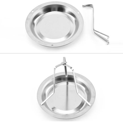 Support vertical pour poulet rôti en acier inoxydable avec bac de récupération des graisses, idéal pour le barbecue et le four. (1/5)