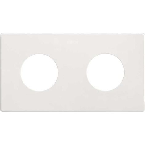 Cadre 2 Emplacements Esthétique Minimal pour Prise Schuko CLEAN SIMON 270 27110620 Champagne