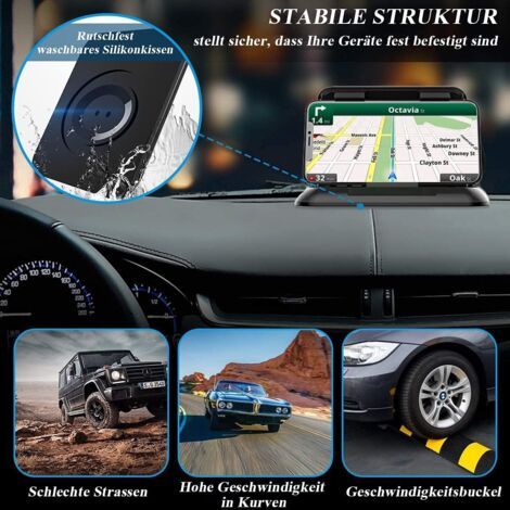 Support de téléphone de voiture, support universel pour voiture, avec ventouse réglable et fonction de déverrouillage par simple pression d'un bouton. (1/4)