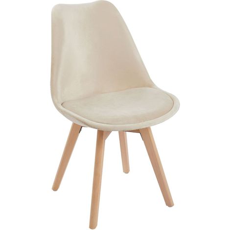Sillas Comedor - Silla Synk Terciopelo - Beige (1/5)