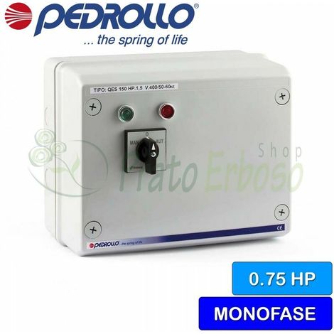 QSM 075 - Cuadro eléctrico para electrobomba monofásica 0,75 HP
