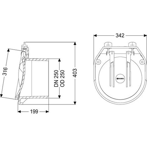 Clapet de conduit KESSEL 79250