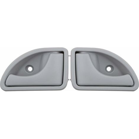 Poignées de porte intérieures (côtés gauche et droit) pour Renault Kangoo 1997–2007 et 1993–2007 - références 8200247802 et 8200247803 - grises - lot de 2 (1/5)