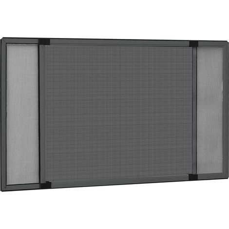Moustiquaire télescopique pour fenêtres, anthracite (100-193) x 75 cm (1/5)