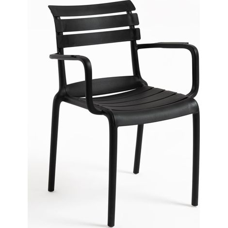 Sillas Jardín - Silla Lamix con Brazos - Negro (1/5)