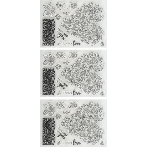 Lot de 3 tampons transparents en caoutchouc TPR, album journal, scrapbooking, carnet, décoration artisanale, fournitures pour loisirs créatifs, papier. (1/5)