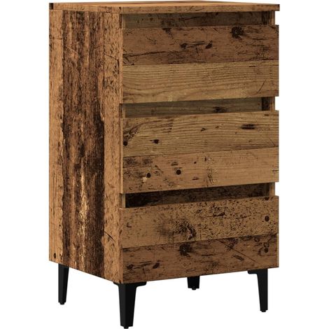 Maison Exclusive - Comodino con Gambe in Metallo Legno Antico 40x35x69 cm